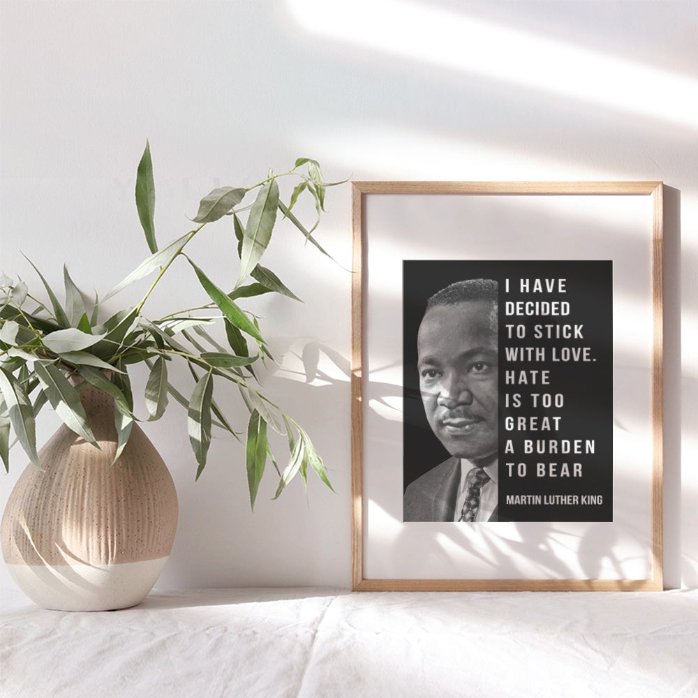 Martin Luther King Quote - Inspirational MLK Saying Wall Art Decor Poster, 8x10, for Living Room, Bedroom, Classroom - Gift for African American, Black Women, Men - UNFRAMED Print