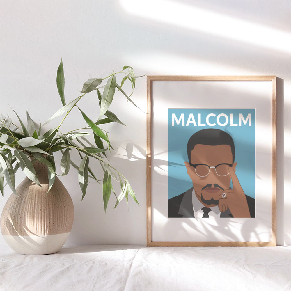 Malcolm X Poster - African American History - Civil Rights Sign - Gift for Black Men, Women - African American History, Black Lives Matter Wall Art Decor Picture for Living Room, Bedroom, Home -8x10