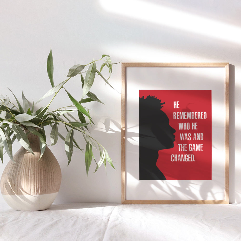 African American Motivational Wall Art - Black Wall Art - Afro American Inspirational Quotes Wall Decor - Gift for Black Men, Boys Room, Teens Bedroom - 8x10 Black Power Poster