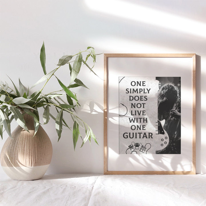 Guitar Wall Art Decor - Unique Gift for Men, Teens, Musicians, Electric, Acoustic or Bass Players, Music Fans, Guitarists - Home Decor for Living Room, Bedroom, Studio - 8x10 UNFRAMED Poster Print