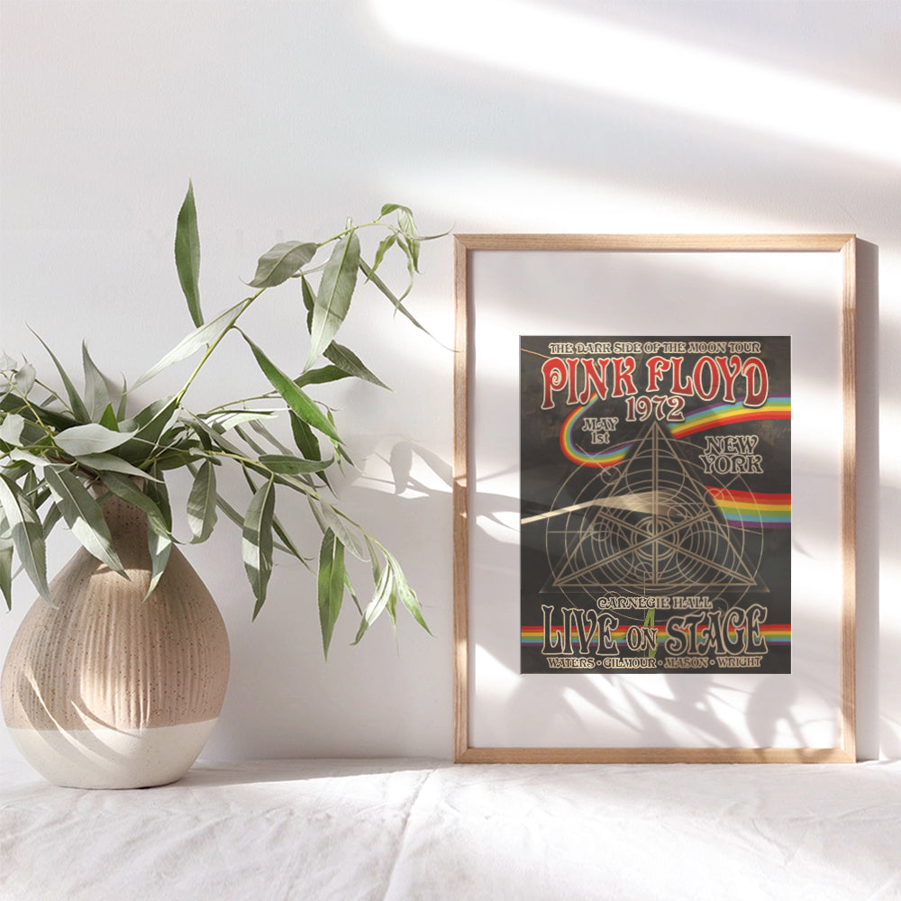 Music Posters - 8x10 Concert Poster - Vintage Retro New York Wall Art - Teens Bedroom, Dorm Room Decor - Gift for Men, Women, 80s Music Fan - Carnegie Hall, Comfortably Numb, Dark Side of the Moon