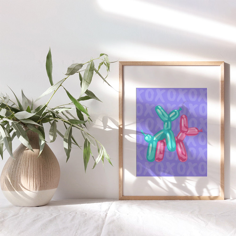 Purple Trendy Room Decor - Pink Teal Dorm Wall Decor - Funky Wall Decor - Minimalist Wall Decor - funny Wall Art - Preppy Room Decor - Cute Aesthetic Home Decor - Retro Wall Art Maximalist Modern art