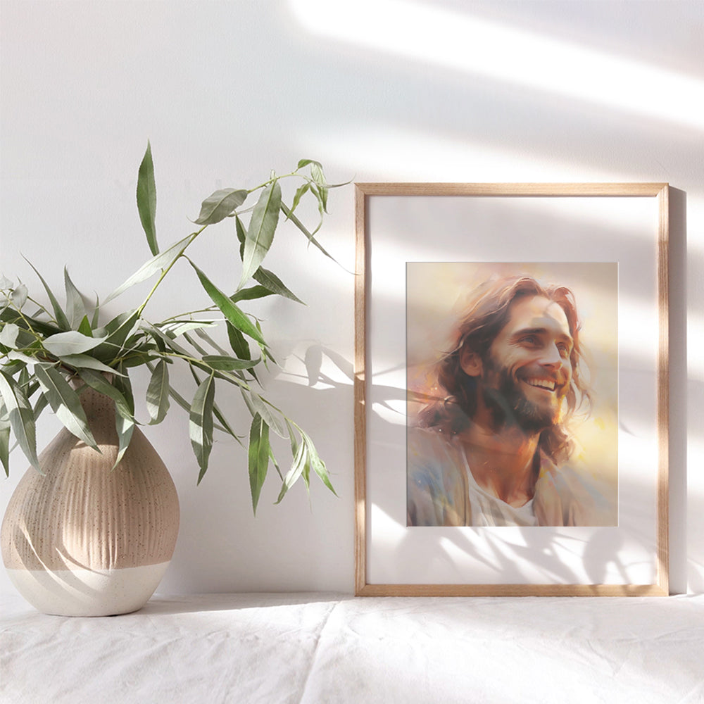 Jesus Christ - Jesus Loves Me, Jesus Wall Decor - Christian Wall Art - Religious Wall Decor - Christianity Gift - Jesus Poster Picture - God Wall Decor - Living Room Catholic Decor, spiritual Wall Art