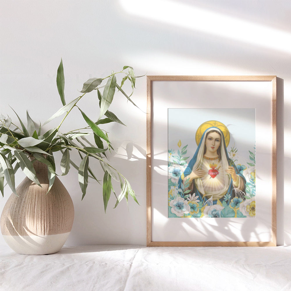 Virgin Mary Picture - Catholic Wall Decor - Mary Mother of God - Holy Mother - Christian Gifts - Religious Wall Art - Mary Mother of Jesus - Our Lady of Guadalupe - Blessed Mother - God Wall Decor