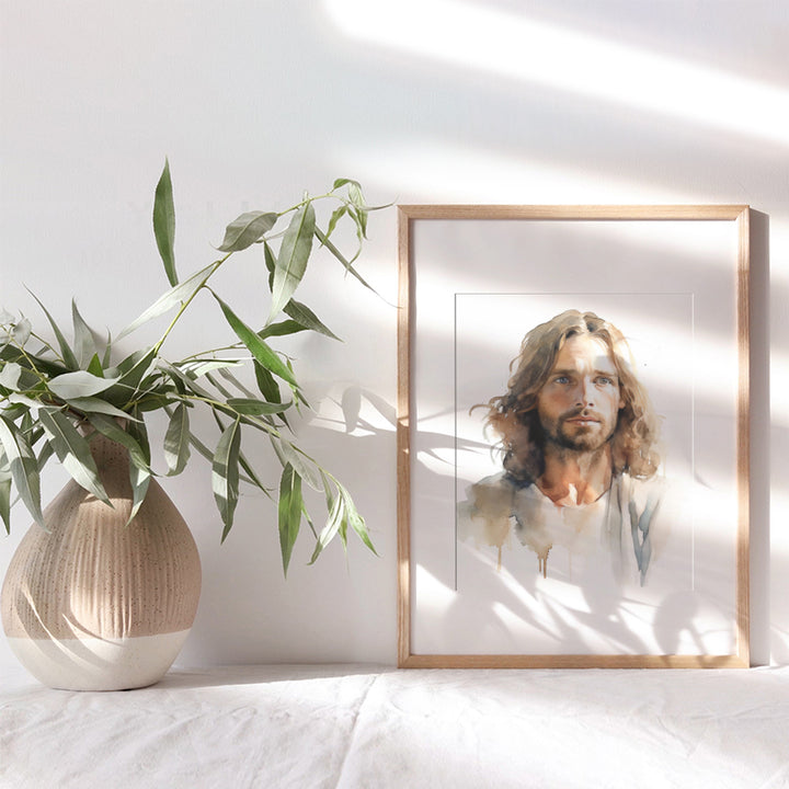 Jesus Christ Christian Wall Decor - Jesus Poster, Jesus Picture, Jesus Painting - Religious Wall Art - inspiring Christian Gifts for Women, Men - Spirituality Inspiration, Prayer, Psalms, Blessing Art