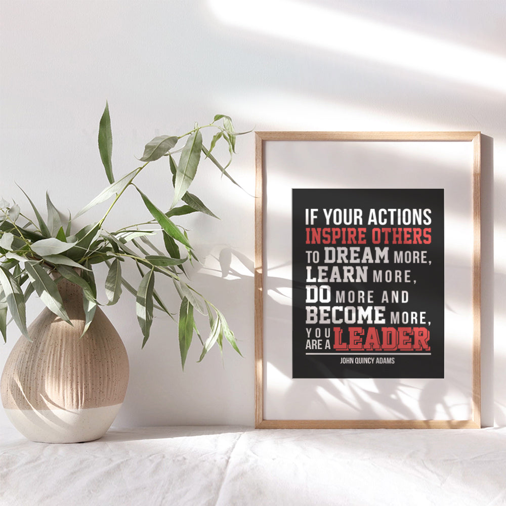 Leadership Office Wall Art Decor- Unique Motivational Gift for Boss, Manager, Team Leader, Coach, Teacher - UNFRAMED Photo 8X10 - Inspirational Quote Poster Print