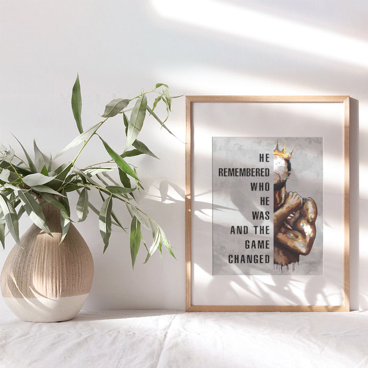 Black Man Inspirational Wall Decor - Black pride Motivational poster - African Americans Home Decor for Men - Office Wall Decor - positive Sayings for Wall Decor Inspirational quote - Black Men Gift