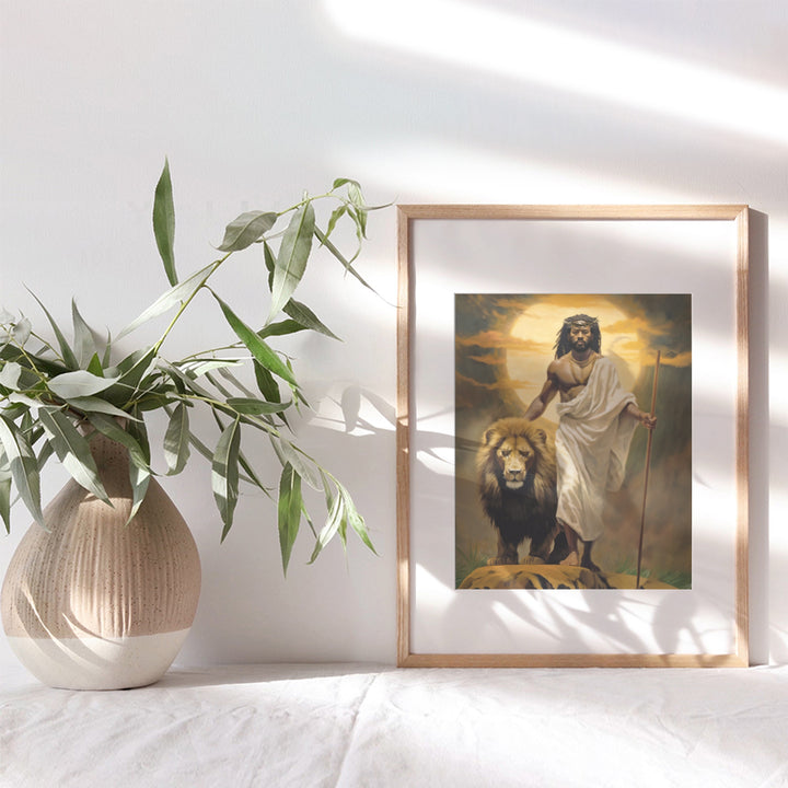 African American Art, Jesus Poster for Black Man - Inspiring Christian Gifts for African Americans, Black Men, Black women - Religious Wall Art - Jesus Wall Decor - spiritual Gifts - God Wall Decor