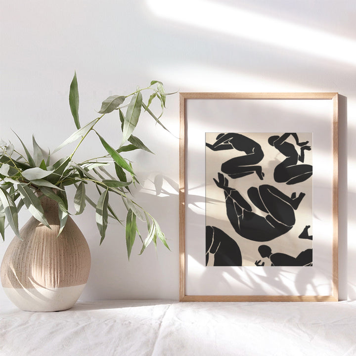 Abstract Wall Decor Aesthetic - Mid Century Modern Decor - Minimalist Wall Art - African American Women - Black Wall Art - Abstract Living Room Decor - African American Wall Art - Boho Bohemian Decor