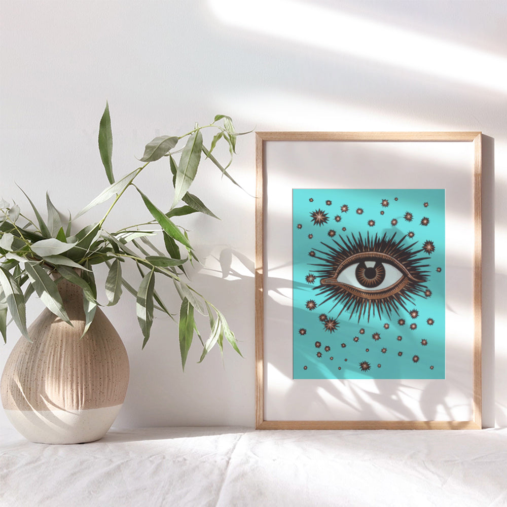 Evil Eye - All Seeing Eye Decor - Masonic Gifts for Men - Gothic Decor - Goth Wall Art - Pagan Decor - Wicca, Wiccan, Black Magic Decor - Psychic, Fortune Teller Accessories - Paganism - Occult Decor