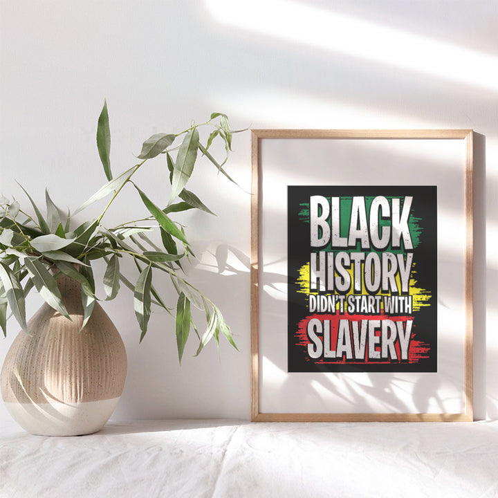 Black History - Black Art - African American Wall Art for Men, Women - African American Gifts - Black Pride - Black Culture - Afro American Flag Home Decor - Black Power Poster 8x10 - Juneteenth