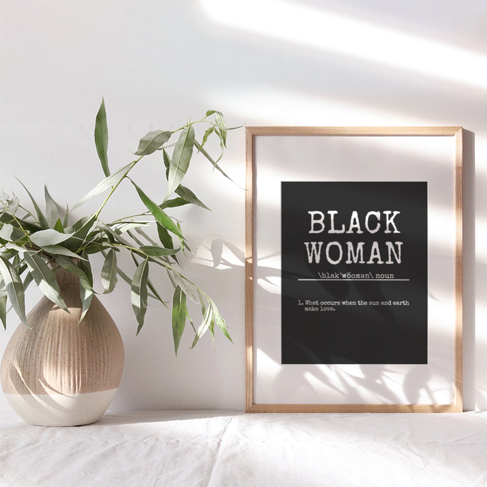 Black Woman Wall Decor - African American Women Wall Art - Black Women - 8x10 Motivational Inspirational Posters - Positive Quotes Decoration - Encouragement Gifts for Girls, Teens - Empowered Women