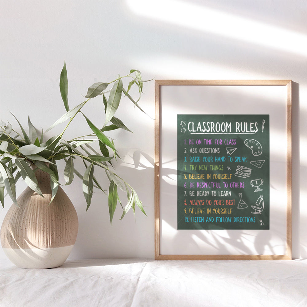 Motivational Classroom Wall Decor for Kids - Teacher Gifts - Student Inspirational Wall Decor - Educational Wall Decor - School Classroom Decor - Kindergarten Homeschool Decor - Encouraging Wall Decor