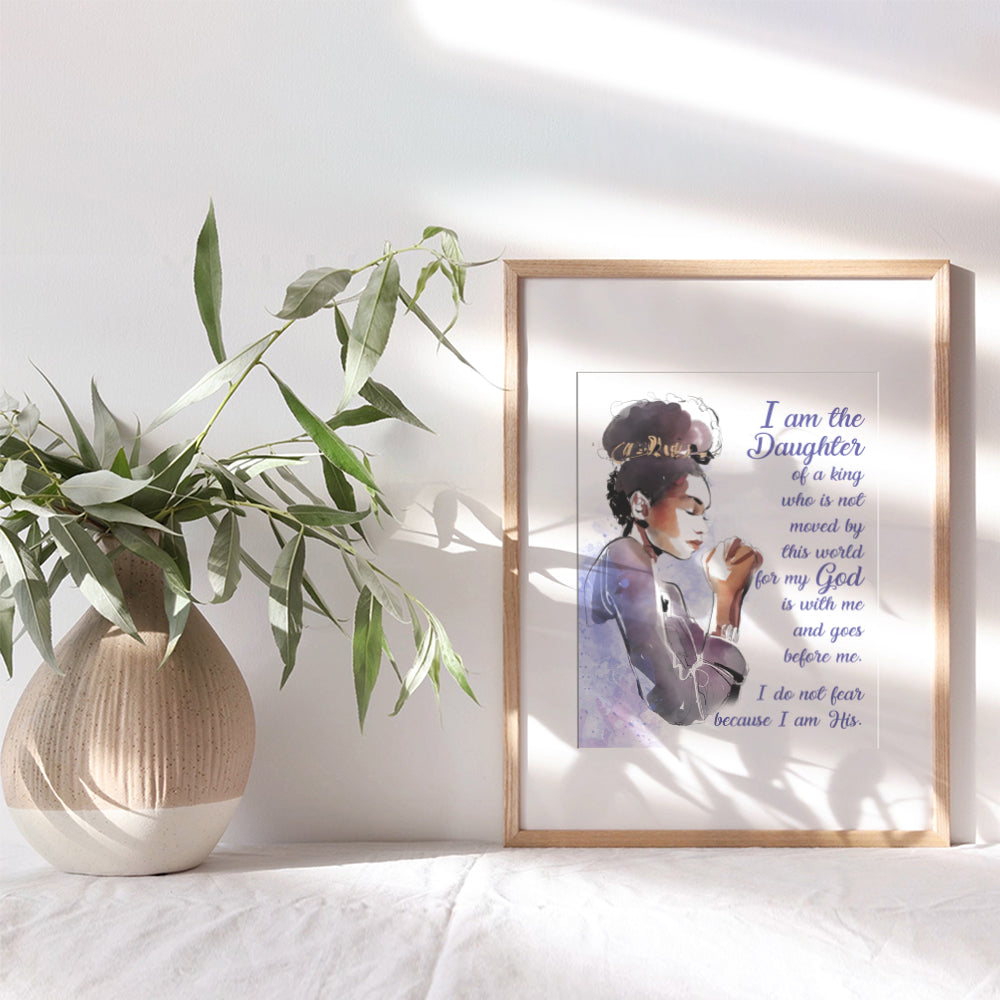 Inspirational Positive Quotes for Black Women, Woman - Inspiring Motivational Quotes Wall Art - African American Wall Decor - Uplifting Christian Religious Gifts for Women - Bible Verse God Posters