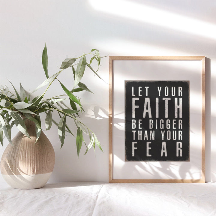 Christian Art Inspirational Wall Decor - Bible Verse Wall Art for Women, Motivational Poster for Men - Jesus, God, Religious Decorations - Encouraging positive Affirmation Christian Gifts - Faith Sign