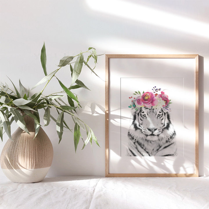 Tiger Wall Art Poster - Tiger Wall Decor Picture Room Decorations - Jungle Animals Home Decor for Women, Girls, Teens or Kids, Living Room, Bedroom, Nursery - Cute Tiger Gifts