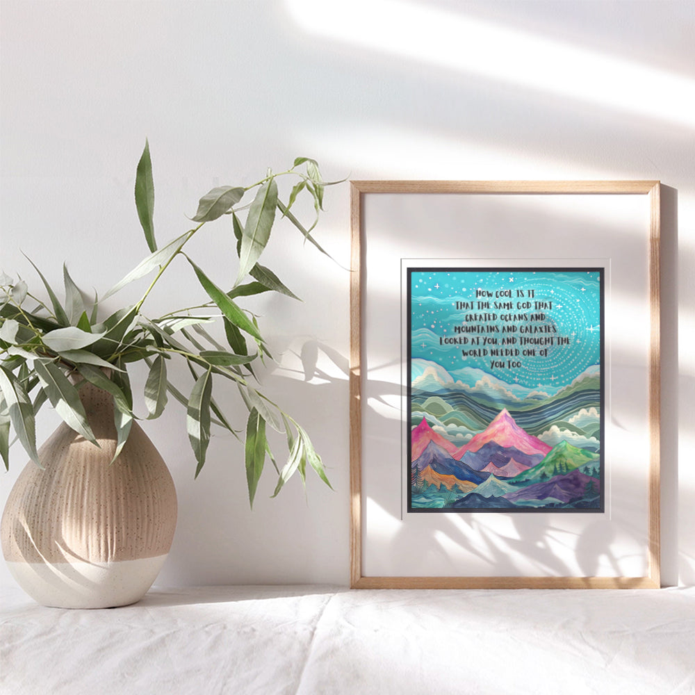 Christian art Kids Room Decor - Christian Wall Art & Decor - Religious Gifts - Inspirational quote Poster - spiritual Decor - Baby Nursery Wall Decor - God Quotes Room Decor - Watercolor Art Print