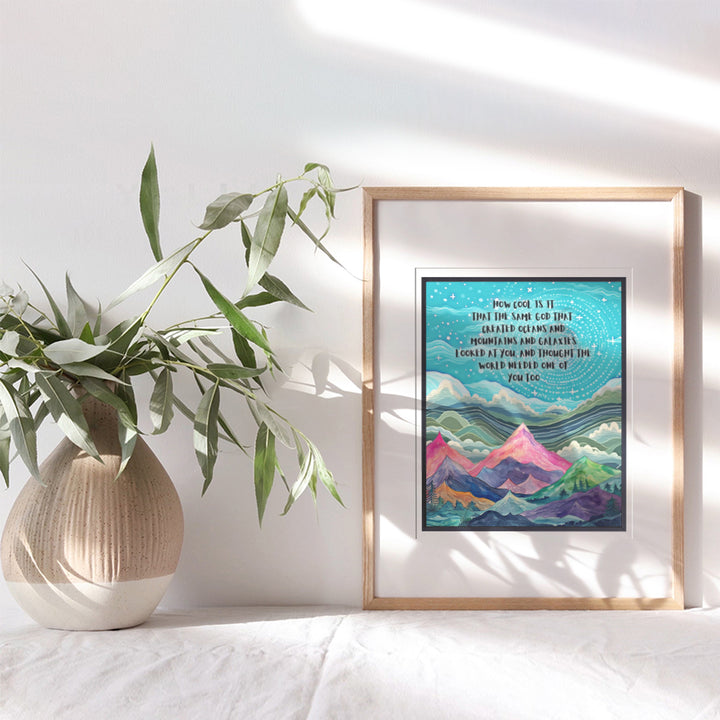 Christian art Kids Room Decor - Christian Wall Art & Decor - Religious Gifts - Inspirational quote Poster - spiritual Decor - Baby Nursery Wall Decor - God Quotes Room Decor - Watercolor Art Print