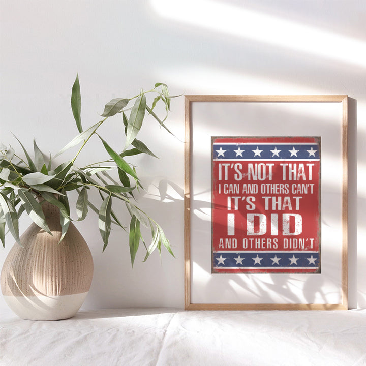 US Military American Flag Wall Art - Patriotic Decor, Room Decoration - Gift for Soldiers, Veterans, Army, Air Force, Marines, Navy, Armed Forces, Coast Guard, Vets, Men, Women - Picture Poster