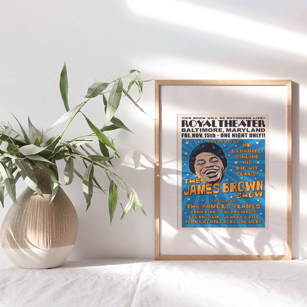 James Brown African American Decor - Black Culture Wall Art - Motown R&B Music Poster - Vintage Concert Posters - Black History - Jazz Music - Black Music - Afro Wall Decor - Black Pride - Soul Music