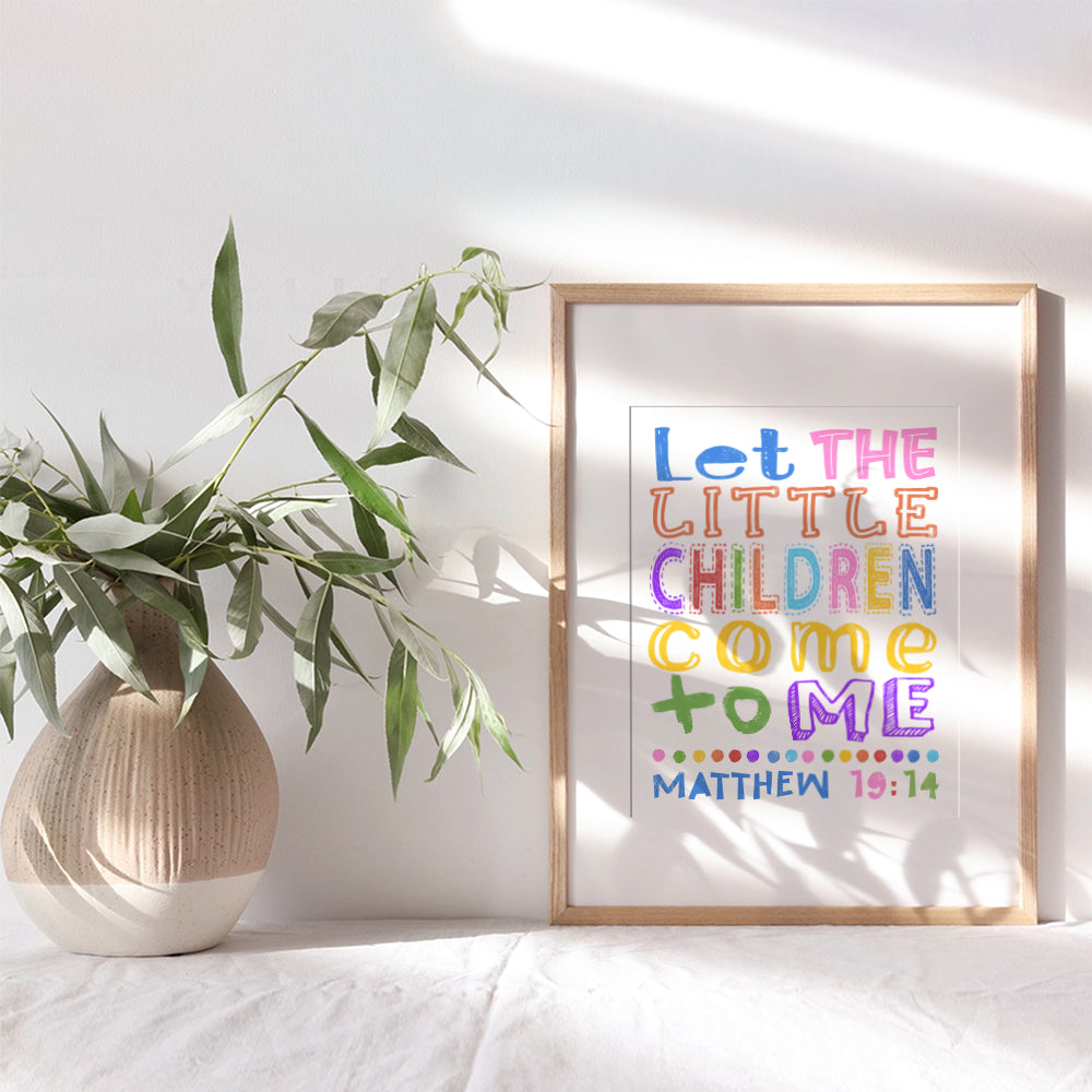 Religious Wall Decor For Kids - Christian Wall Art - Catholic Gifts for Women - Scripture Wall Art - Bible Verses Wall Decor- Little Boys Room Decor- Baby Nursery Decor- Girls Bedroom - God Wall Decor