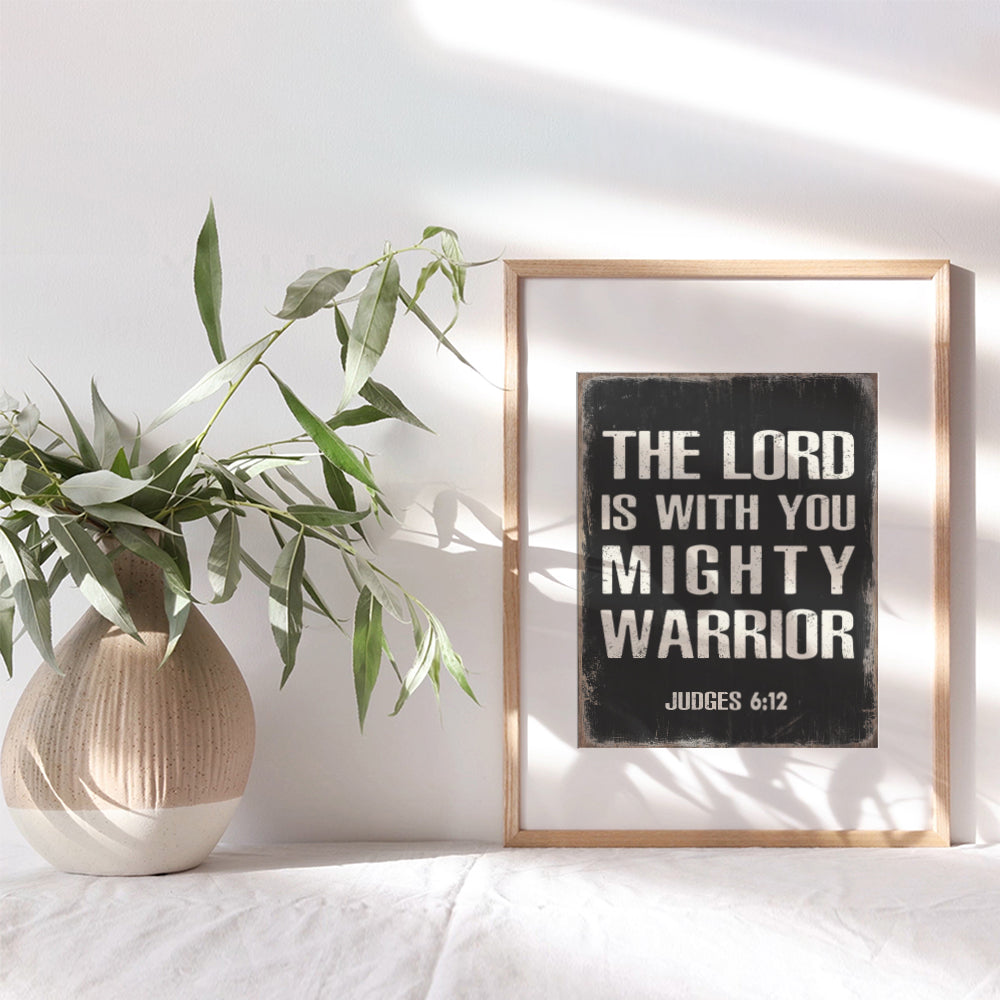 Religious Scripture Bible Verses Decor - Christian Wall Art - Inspirational Spiritual Catholic Gifts for Men, Pastor, Ordained Minister - Faith Wall Decor - Psalms Church Decorations - Man of God Sign