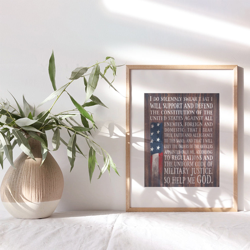 Military Decorations - American Flag Wall Decor - Patriotic Wall Decor Gifts - Marine Corps, Navy, Army, Air Force, US Veterans, Republicans - Rustic Wall Art - Living Room, Home Office Decor