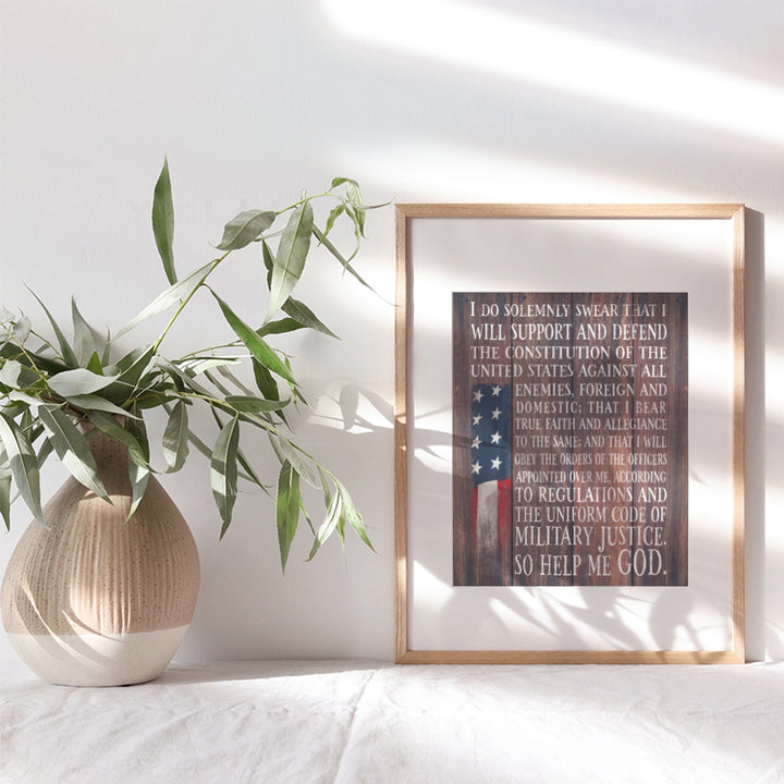 Military Decorations - American Flag Wall Decor - Patriotic Wall Decor Gifts - Marine Corps, Navy, Army, Air Force, US Veterans, Republicans - Rustic Wall Art - Living Room, Home Office Decor