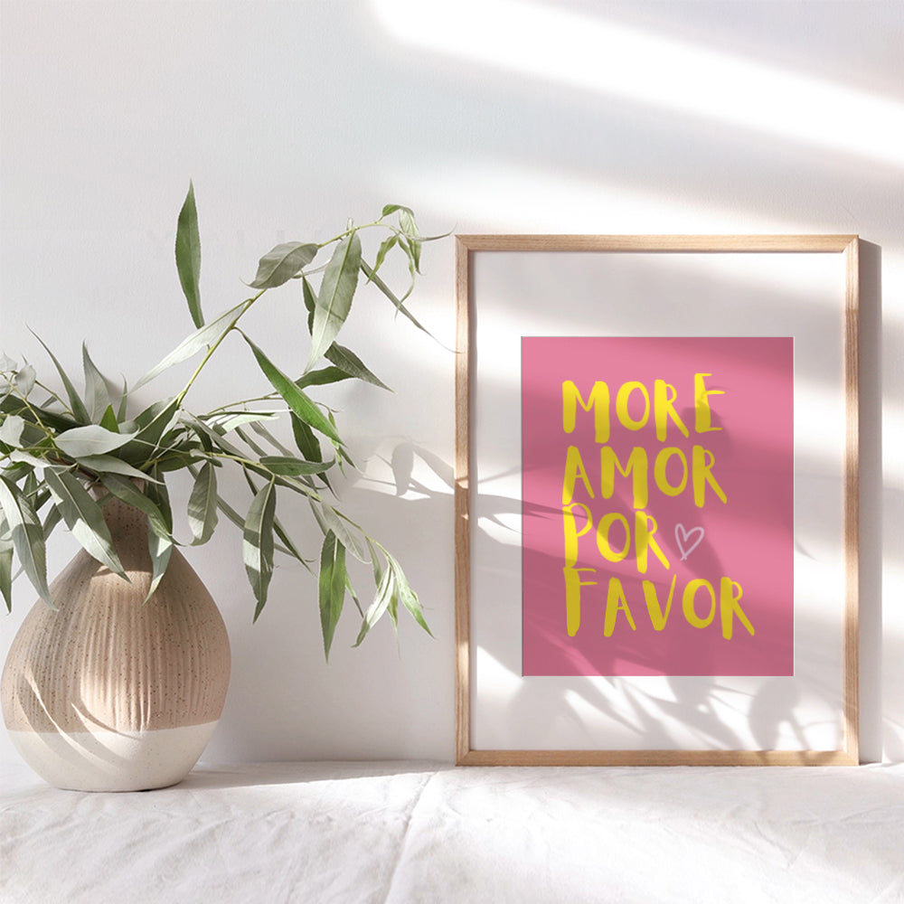 Love Wall Decor - funny Sayings Wall Art & Decor - Pink Chic Minimalist Funky Preppy Room Decor - Bedroom Wall Decor for Women - Heart Wall Art - Cute Trendy Home Decor Aesthetic - positive Quotes