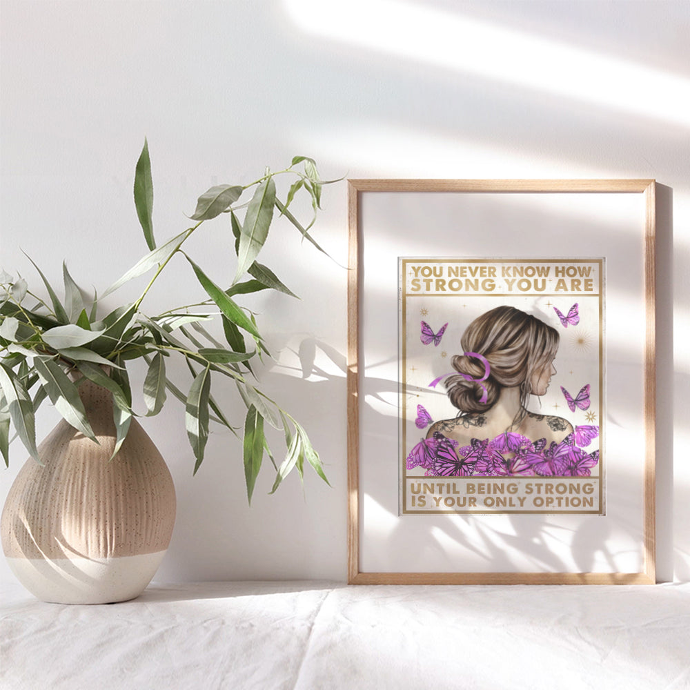 Inspirational Quotes Wall Art for Women - Boho Wall Art & Decor - Positive Saying Motivational Wall Decor - Boho-chic Motivational poster - Pink Purple Teen Girls Bedroom Decor - Daughter Gifts