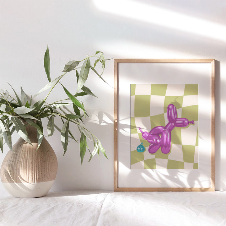 funny Home Decor Bathroom Art - Preppy Minimalist Olive Green Purple Modern Bathroom Wall Decor - 70s Retro style Bath Decor - Cute Kids Bathroom Decor Wall Art - Trendy Dorm Room Decor Aesthetic 8x10