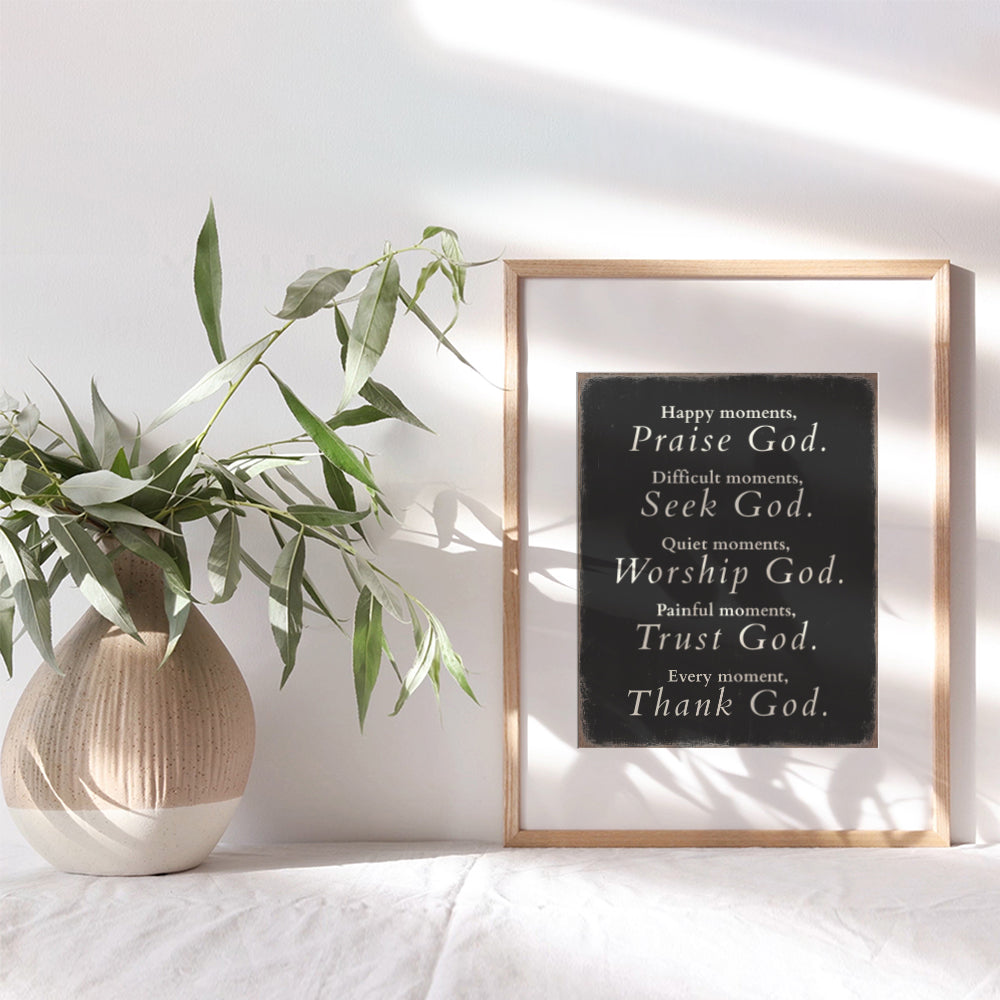 Thank God spiritual Room Decor - Christian Wall Art Sayings - Christian Gifts for Men - Religious Gifts for Men - God Wall Art - spiritual Christian Quotes - Family Room Decor - Man cave