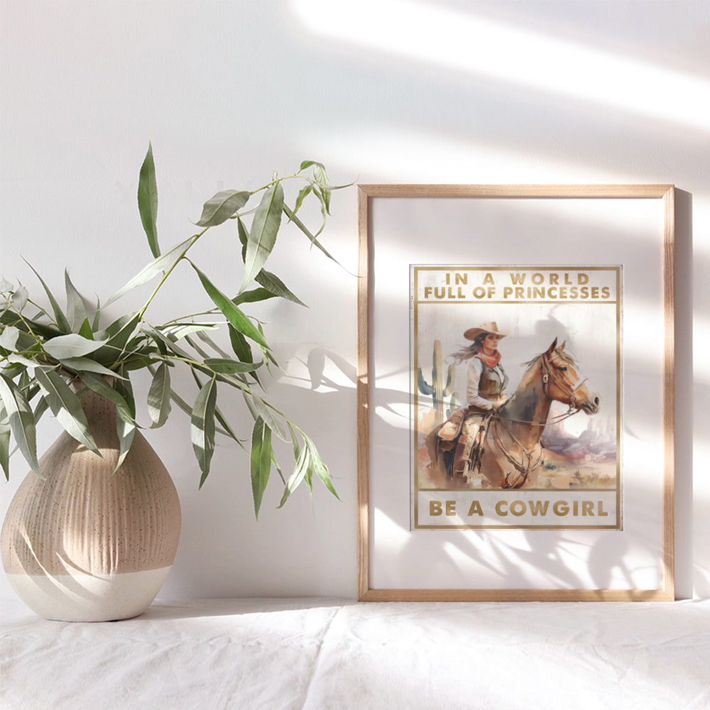 Inspirational Rustic Farmhouse Decor - Western Wall Decor Motivational Quotes, Shabby chic Decor Horse Wall Art - Cowgirl Decorations, Country Wall Decor for Teen Girls - Encouragement Gifts for Women