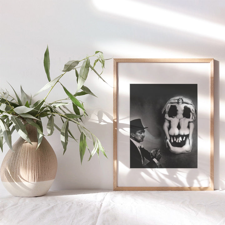 Salvador Dali Wall Art & Decor - Salvador Dali Prints - Surrealism Wall Art - Aesthetic Room Decor - Gallery Wall Art - Museum Poster - Skull Decor Photo - Optical Illusion - Goth Gothic Home Decor