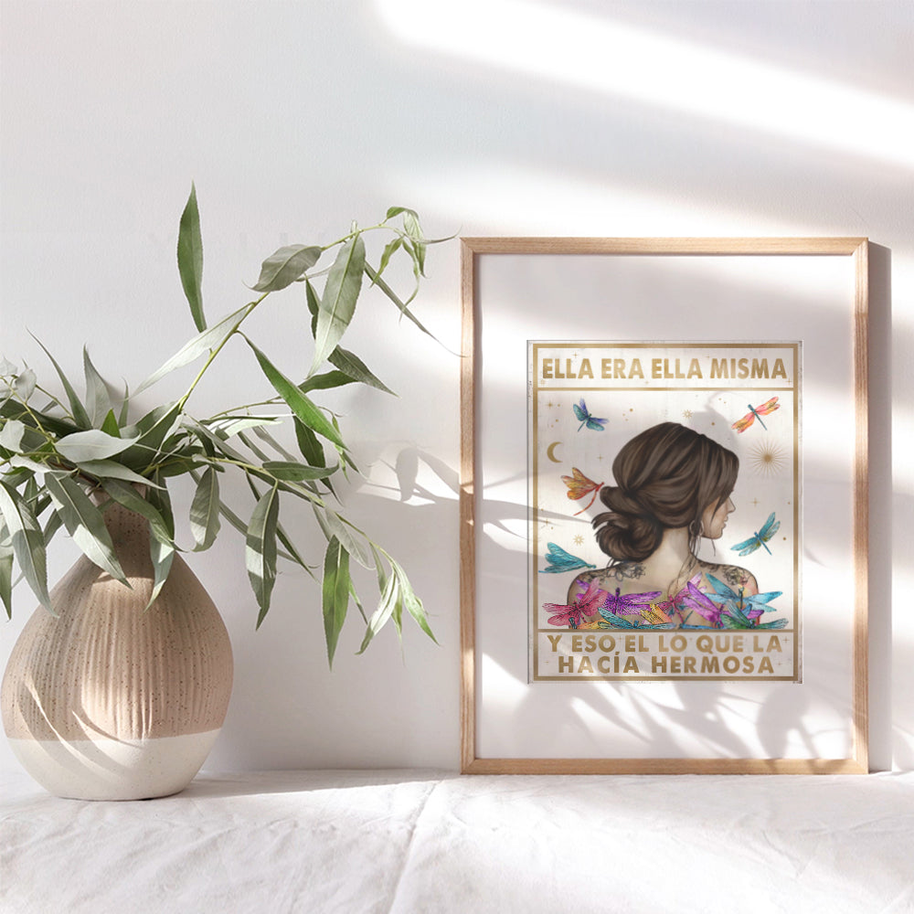 Mexican art Inspirational Wall Decor for Women, Girls - Regalos Para Mujer - positive Quotes Wall Decor - Decoracion Para Mujer - Spanish Decor Inspirational quote, Motivational poster, Latino Chicano