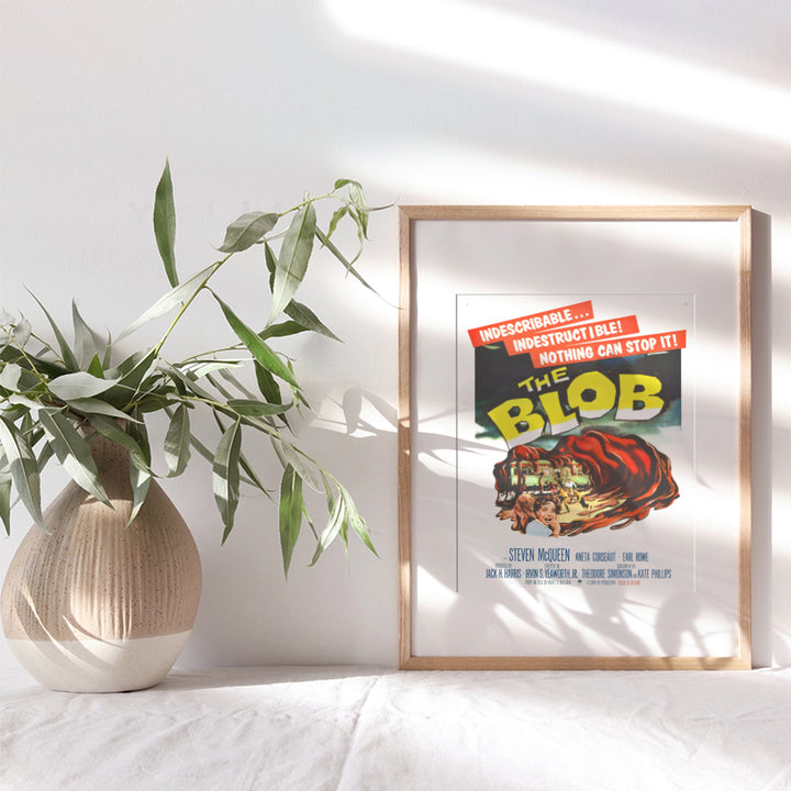 The Blob - Horror Movie Merchandise - Home Theater Decor - 8x10 Horror Movie Poster - Scary Movie - Vintage Hollywood Movie Wall Art Print - Classic Movie - Man Cave, Boys Bedroom, Teens Room