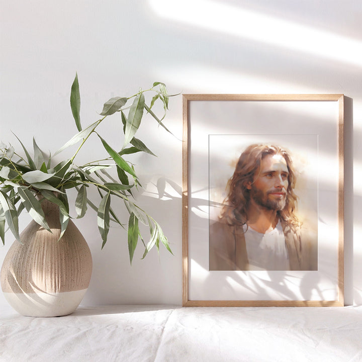 inspiring Jesus Wall Art & Decor - Christian Gift for Women Men - Religious Faith Motivational poster - Jesus Christ Picture Painting - Jesus Wall Decor - God Home Decor - spiritual Wall Decor