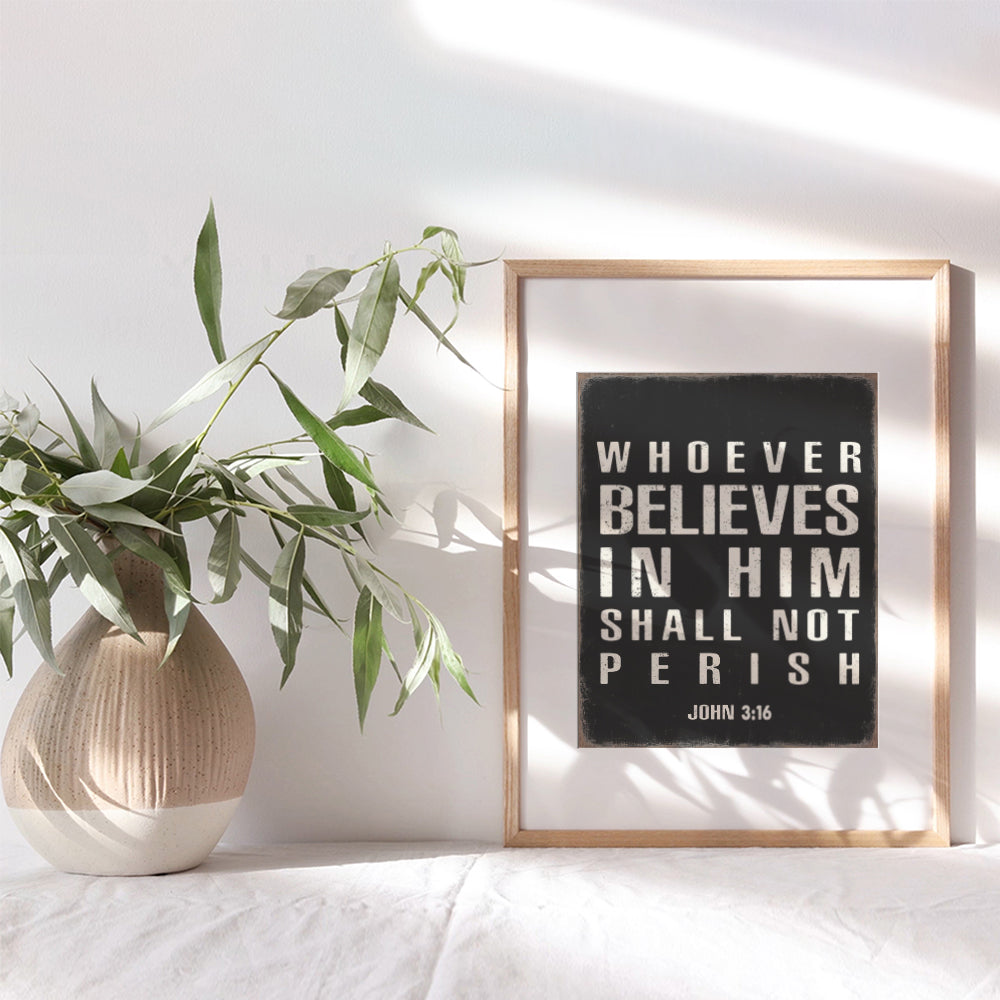 Religious Catholic Wall Art & Decor - Christian Church Decorations - Spiritual Inspirational Holy Scripture Bible Verses - Ordained Minister, Pastor Gifts for Men - Man Cave, Home Office, Boys Bedroom