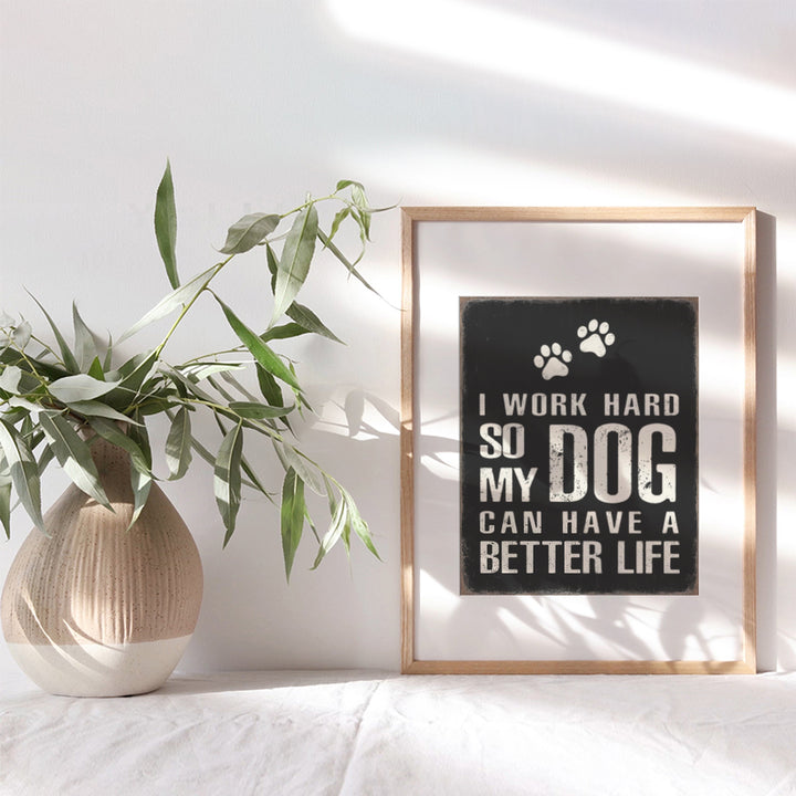 Dog Wall Art & Decor - Dog Wall Decor - Dog Quotes Wall Decor - Dog Gifts - Funny Dog Poster - Dog Lover Gifts for Women Men - 8x10 Dog Sign - Dog Wall Art - Unframed