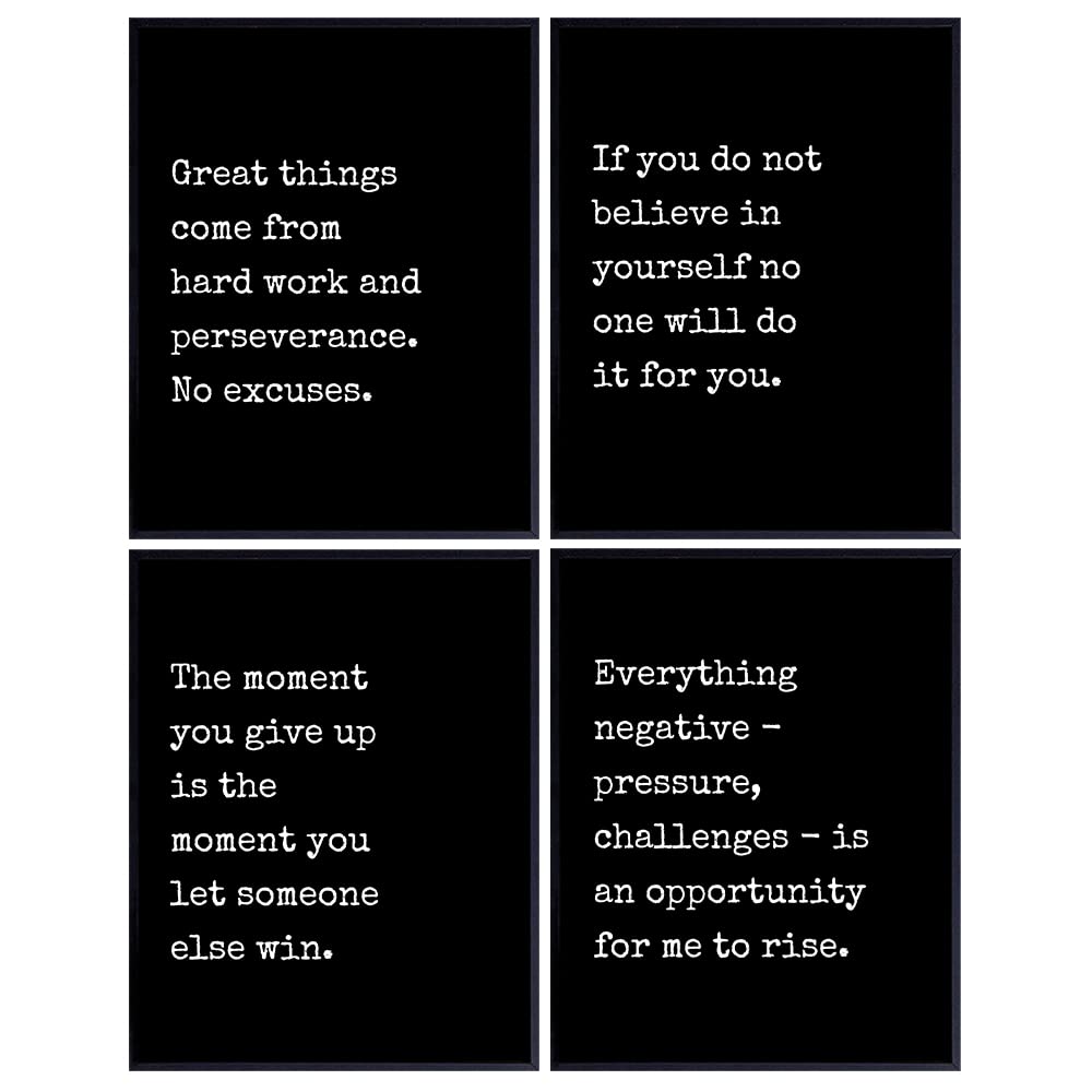 Motivational Quotes Posters Set - Gift for Los Angeles LA Lakers, Basketball, Sports Fans, Men, Boys, Teens - Bedroom, Living Room, Office Wall Decor - Inspirational Wall Art Decorations 8x10 prints