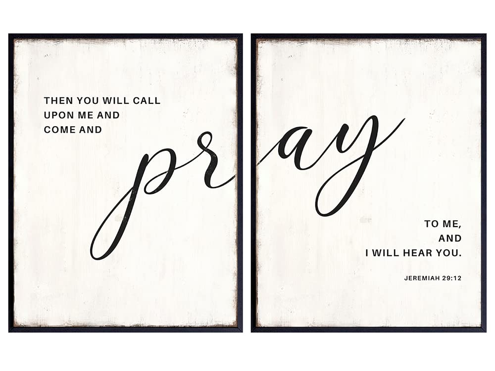 Religious Wall Decor - Christian Gifts for Women - Catholic Wall Decor - Scripture Wall Art - Spiritual Wall Decor - Prayer Wall Decor - Inspirational Bible Verses Wall Decor - Church Decorations