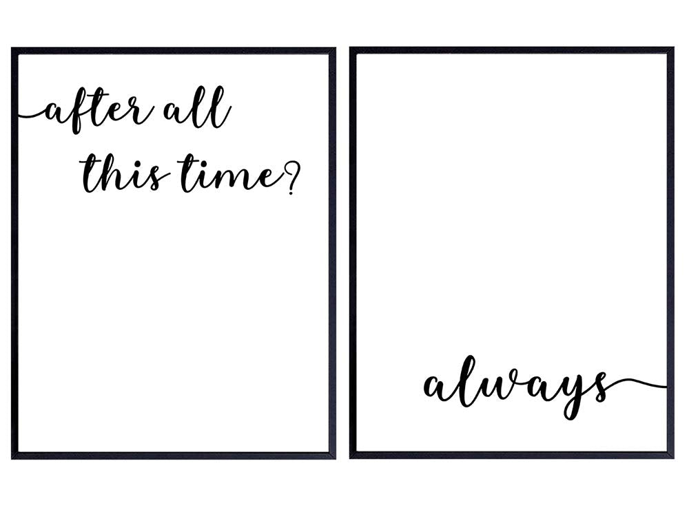Love Typography - Unframed Wall Art Print - Makes a Great Gift for Anniversary, Engagement or Wedding - Perfect Home Decor - Ready to Frame (8x10) Photo - After All This Time? Always