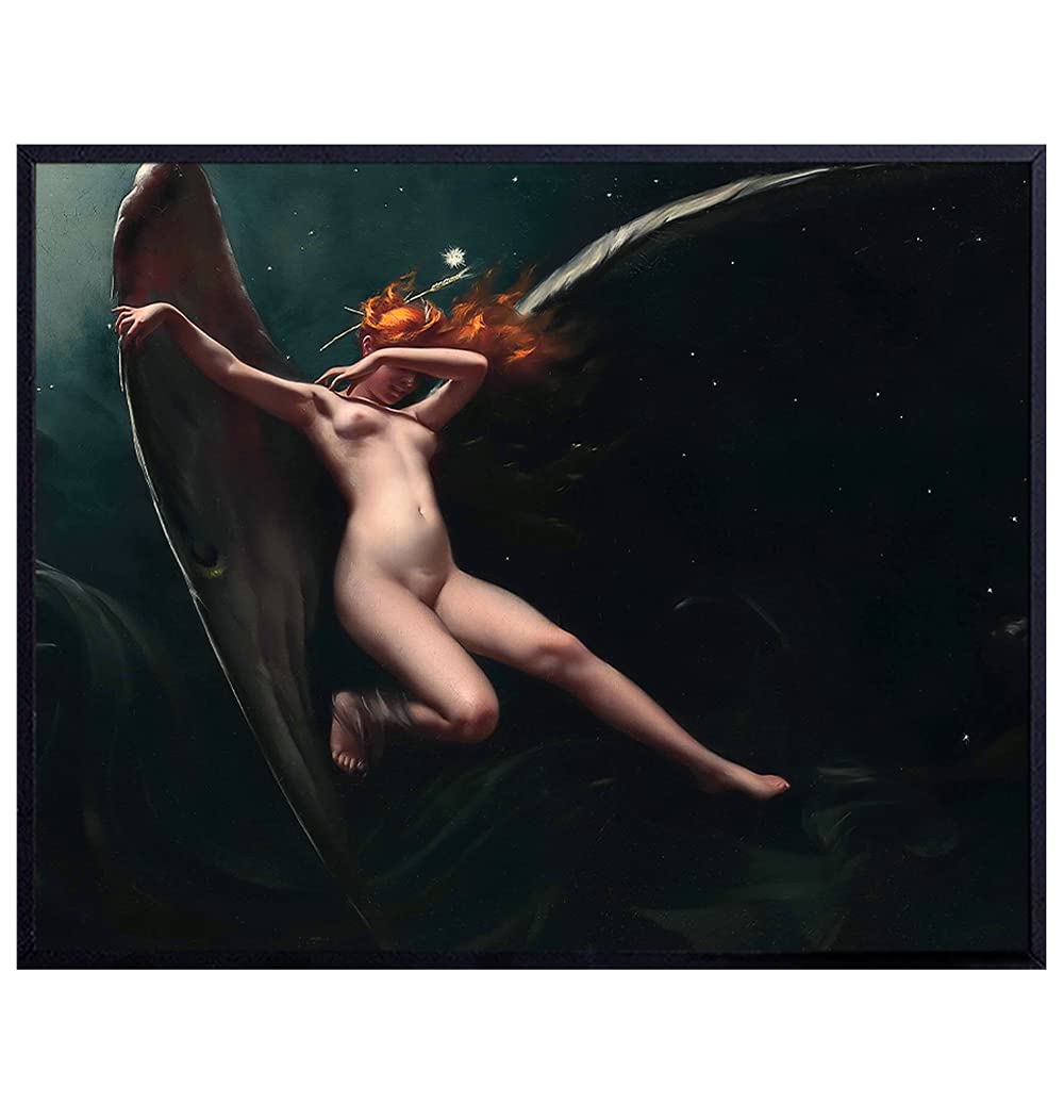 Gothic Home Decor - Pagan Witch Goddess - Goth Fairy Faery Queen Living Room Decor - Wicca Wiccan Witchy Bedroom Wall Art Decorations - Witchcraft Paganism Supplies, Gifts - Celtic Woman Mythology