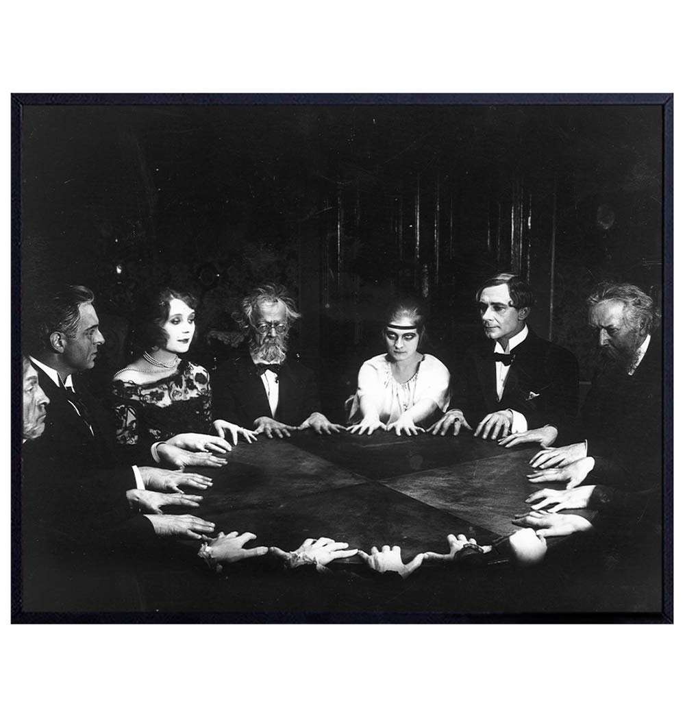 Seance Decor - Vintage Wiccan Decor - Wicca Decor - Witchcraft and Black Magic Supplies, Accessories - Gothic Home Decor - Goth Wall Decor - Pagan Gift - Creepy Scary Fortune Teller, Psychic Photo
