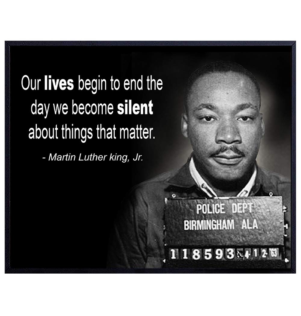 Martin Luther King Jr. Mugshot Wall Art Print - Ready to Frame Photo (8X10) - Home Decor - Makes a Great Gift for Bedrooms, Kitchens, Home Office and Living Rooms - MLK Motivational and Inspirational
