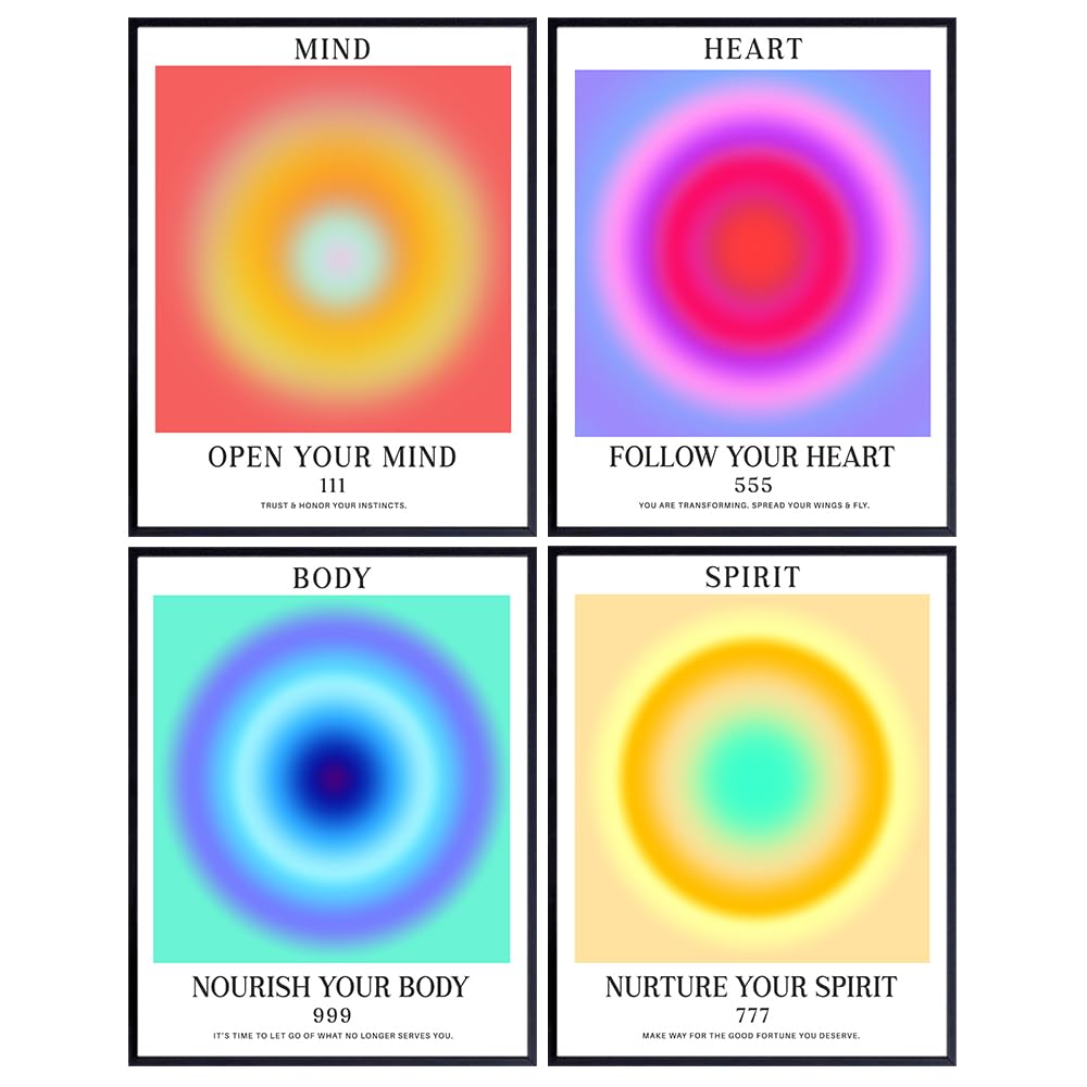Inspiration Quotes - spiritual Gifts for Women - positive Sayings - Affirmation Wall Decor - Zen Wall Art - Danish Pastel Preppy Wall Decor - Bedroom Decor Aesthetic - New Age Aura Angel Number Poster