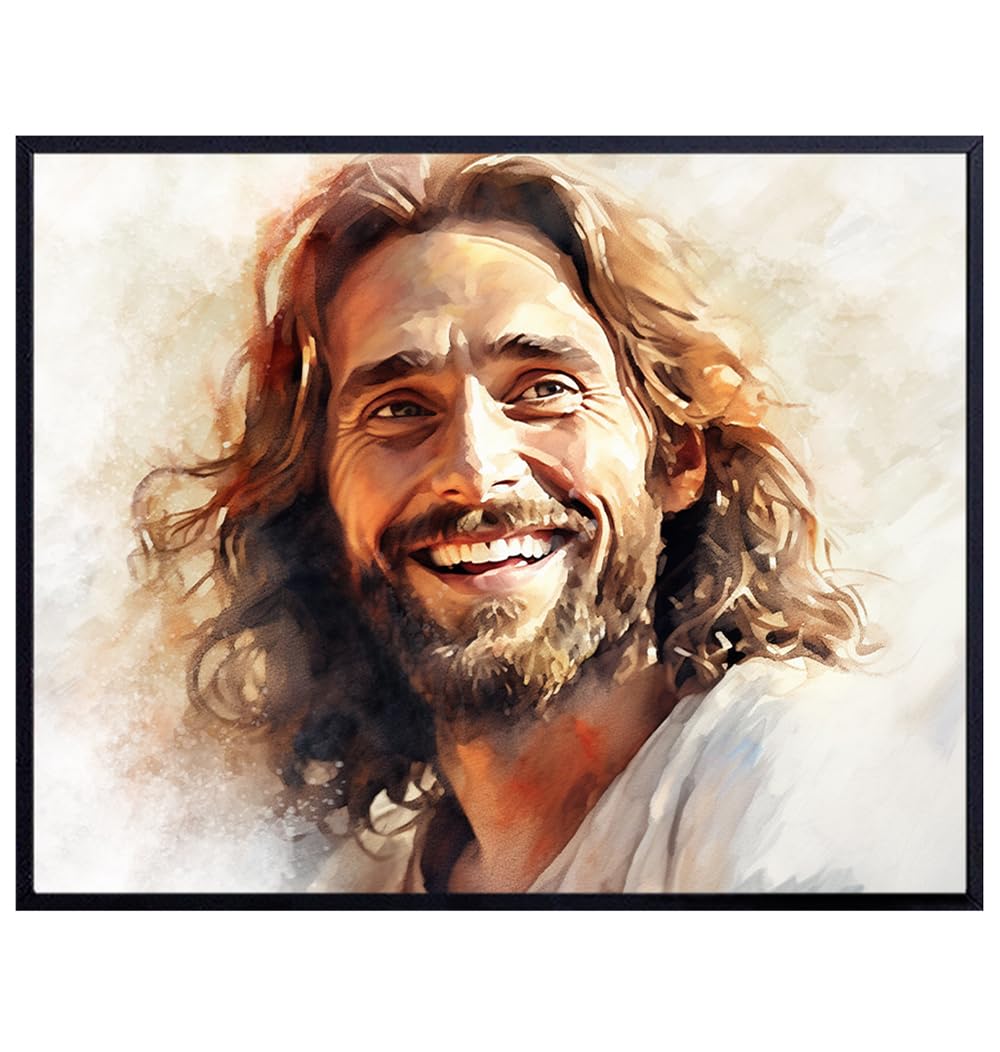 Jesus Christ Wall Decor Art - Christian Gifts for Women, Men - Inspirational Wall Decor - Religious Wall Art &amp; Decor - spiritual Decor - Christianity God Wall Art - Jesus Poster - Jesus Wall Decor