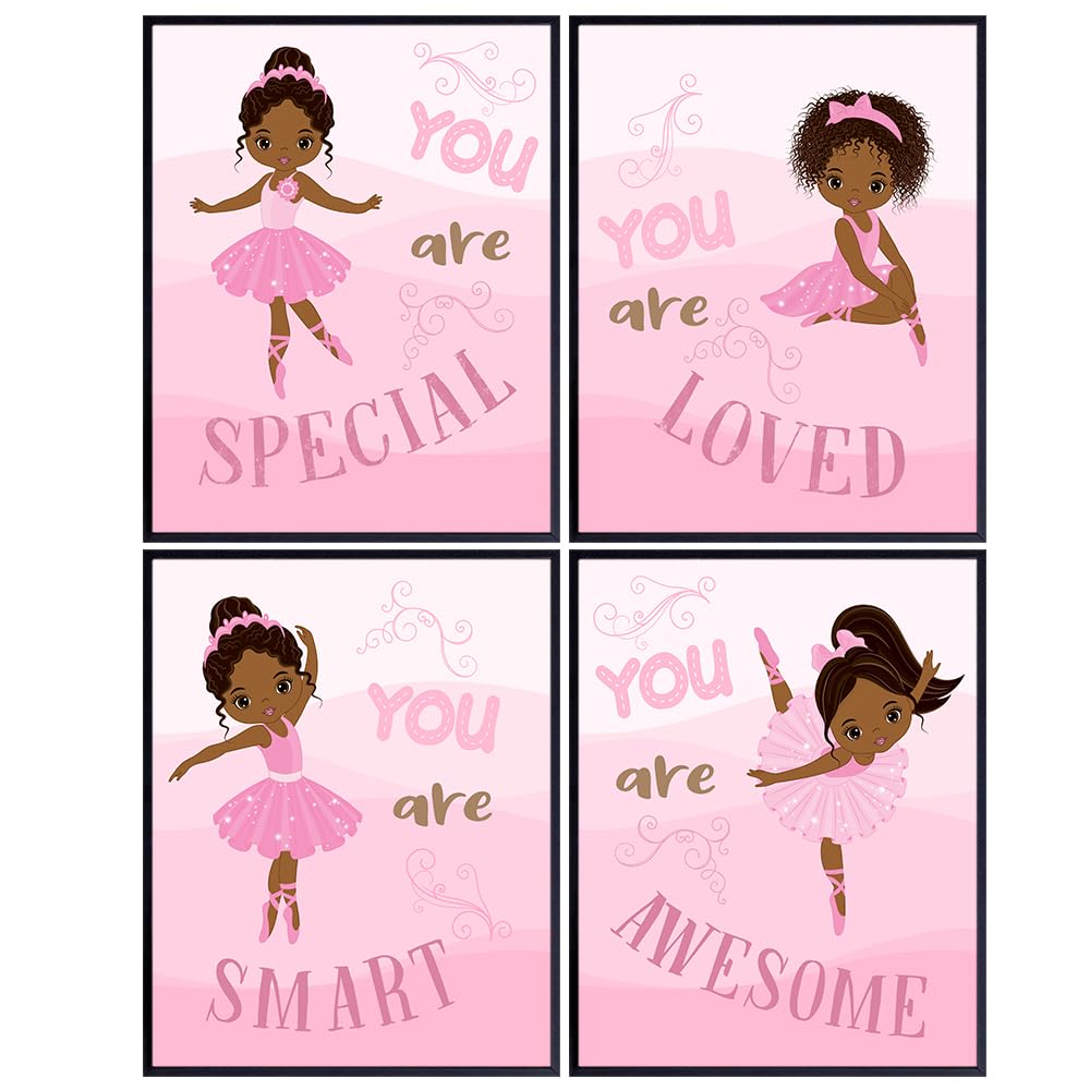 Black Girl Nursery Wall Decor 11x14 - Black Girl Magic Decor for Nursery, Toddler, Kids Room - Positive Quotes, Inspirational Positive Art - Pink Girls Room Decor - Black women, Bedroom Decorations