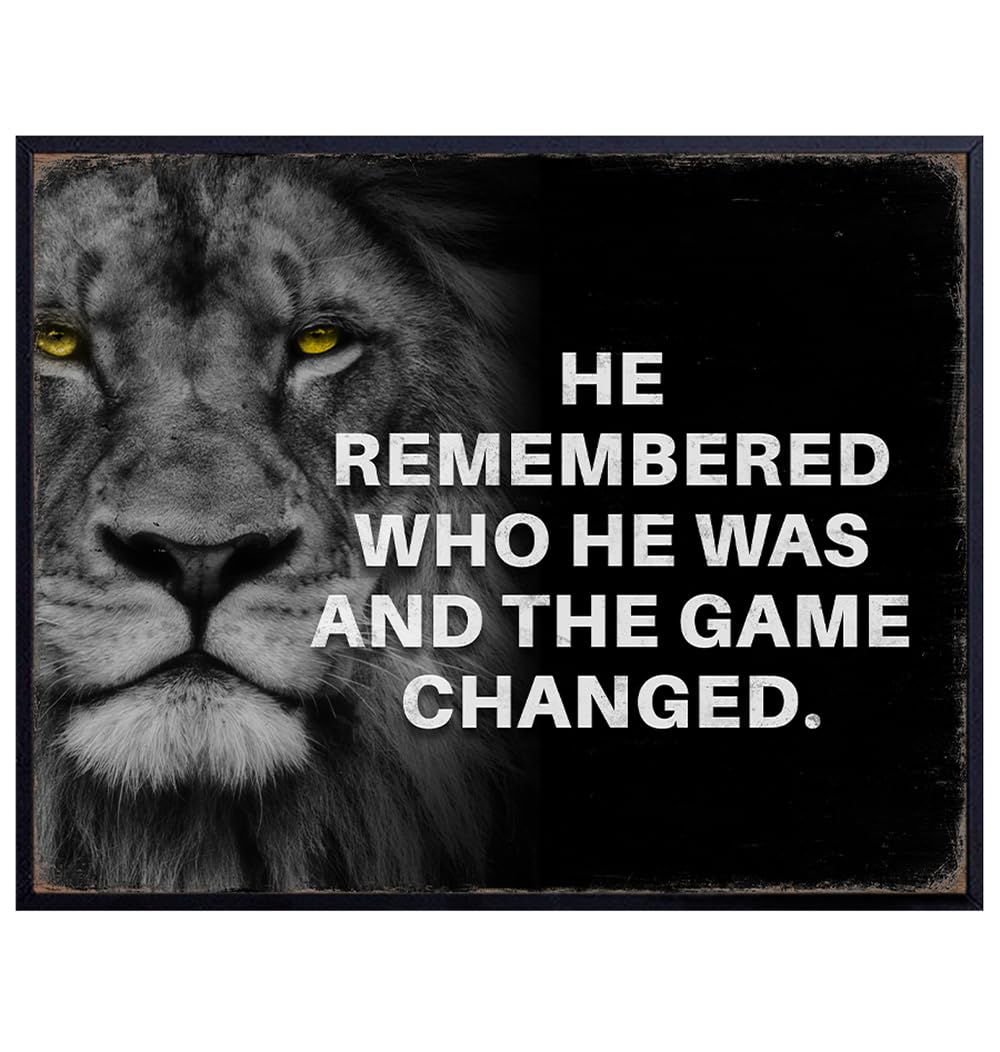 Wall Decor for Men - Home Office Wall Art &amp; Decor - Motivational poster - Quotes Wall Decor - Motivation Inspiration positive Quotes - Man cave Decor - Posters for Men - Living room Home Decor for Men