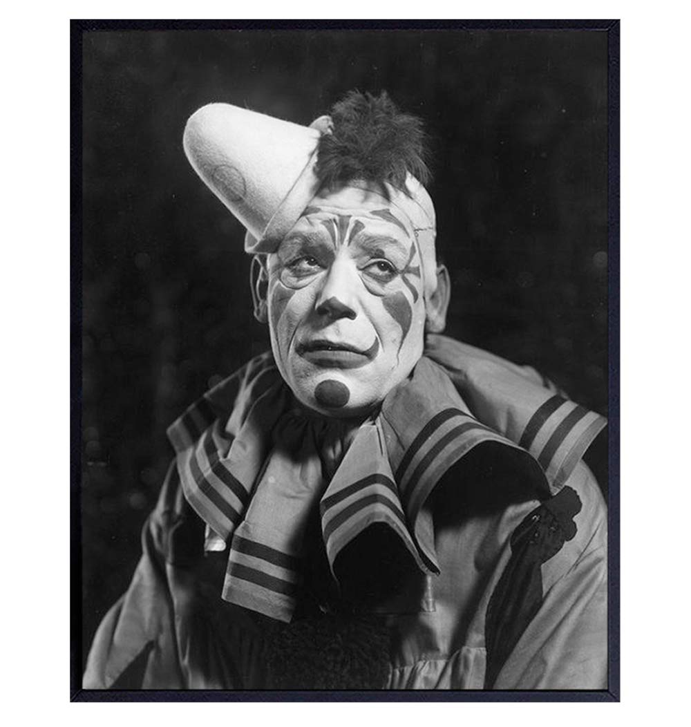 Sad Clown - Creepy Clown - Goth Room Decor - Scary Clown - Gothic Wall Art - Goth Wall Decor - Gothic Decorations - Satanic Clown - 8x10 Horror Movie Poster